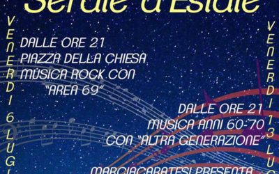 06 e 13 luglio 2018 – Serate d’Estate